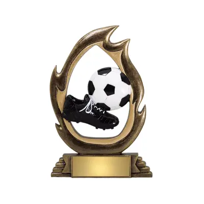 Trofeo de fútbol de llamas
