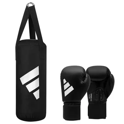 KIT DE BOXEO NIÑO BLACK/RED GUANTE Y SACO